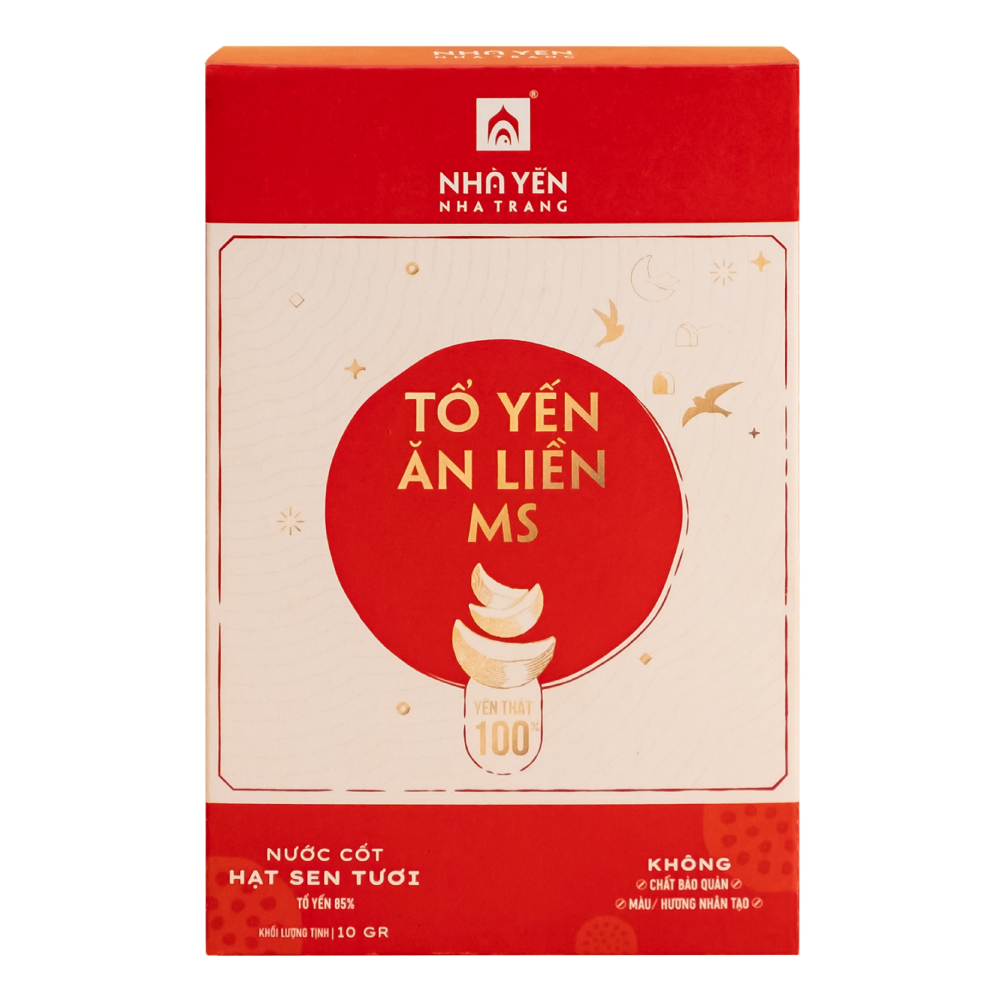 Tổ Yến Ăn Liền MS - Nhiều vị - Nhà Yến Nha Trang - Hộp 100 Gram - Yến Sào Cao Cấp - Hàng Chính Hãng