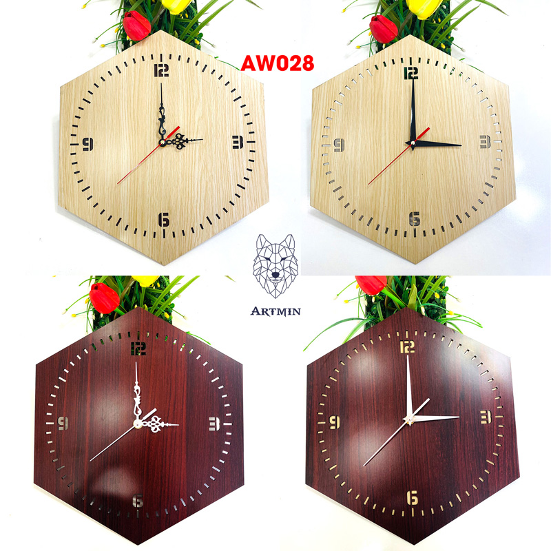 AW028 - Đồng Hồ Gỗ Decor Cách Tân – Đồng Hồ Treo Tường Trang Trí Nhà Độc Lạ