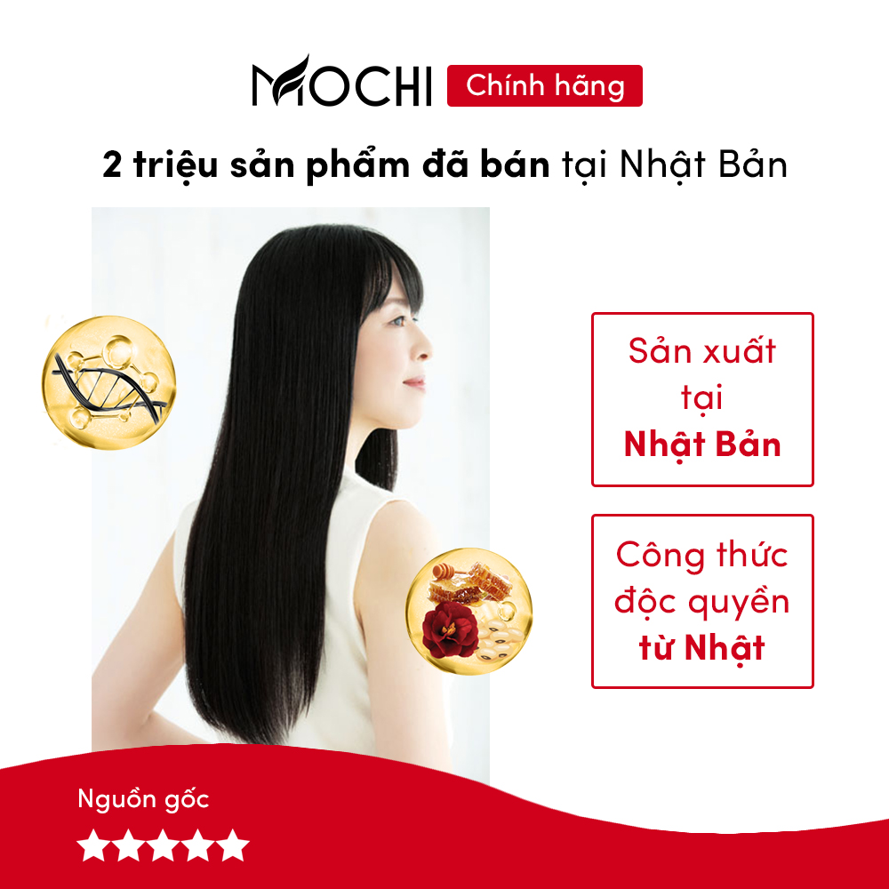 Mặt nạ ủ tóc Mochi Nhật Bản 500ml. Kem ủ tóc, phục hồi tóc hư tổn gãy rụng, bóng mượt tóc sau 3 phút