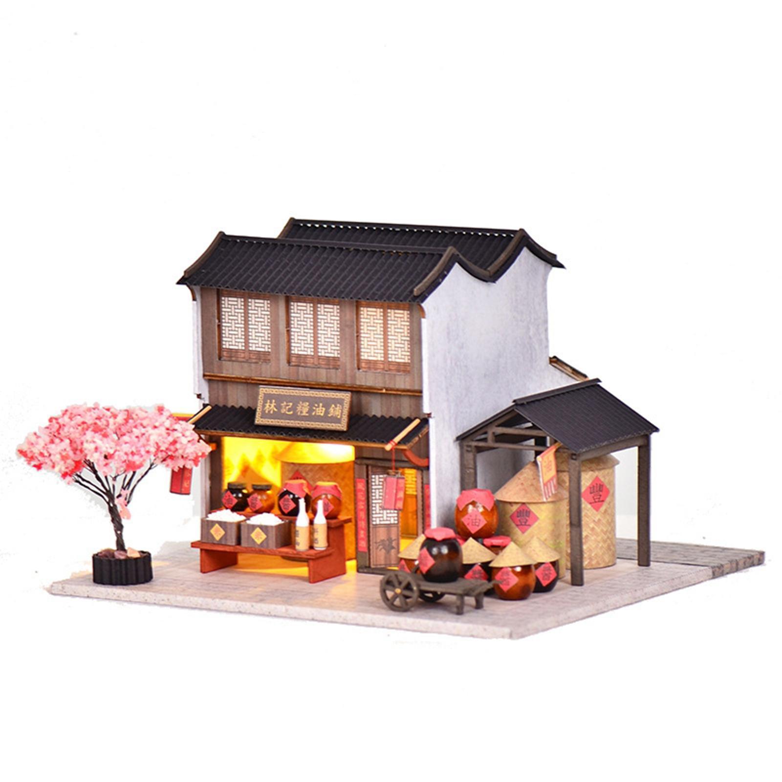 Dollhouse Miniature House Creative Toys Small House Set for Friends Lady
