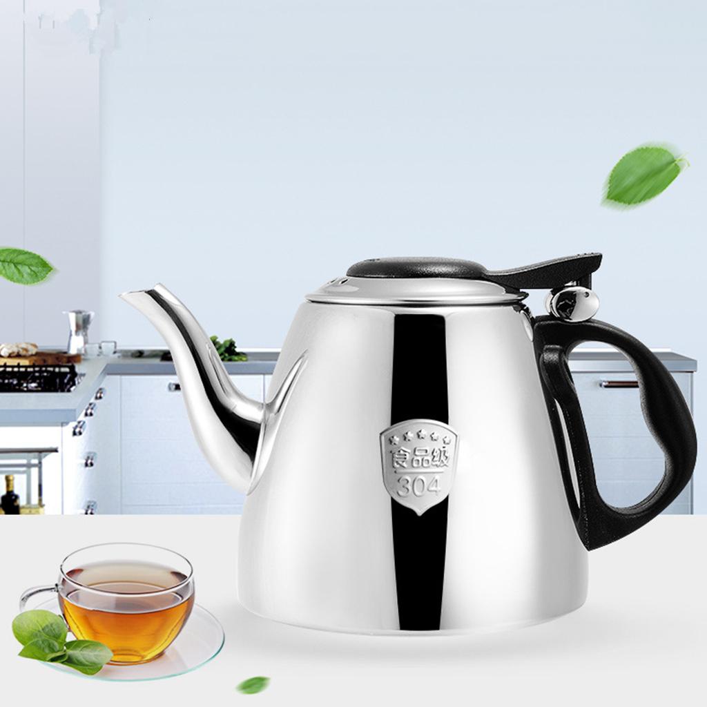 Stainless Steel Boiler Water Kettle 1200ML Tea Pot Coffee Milk Heater Pot