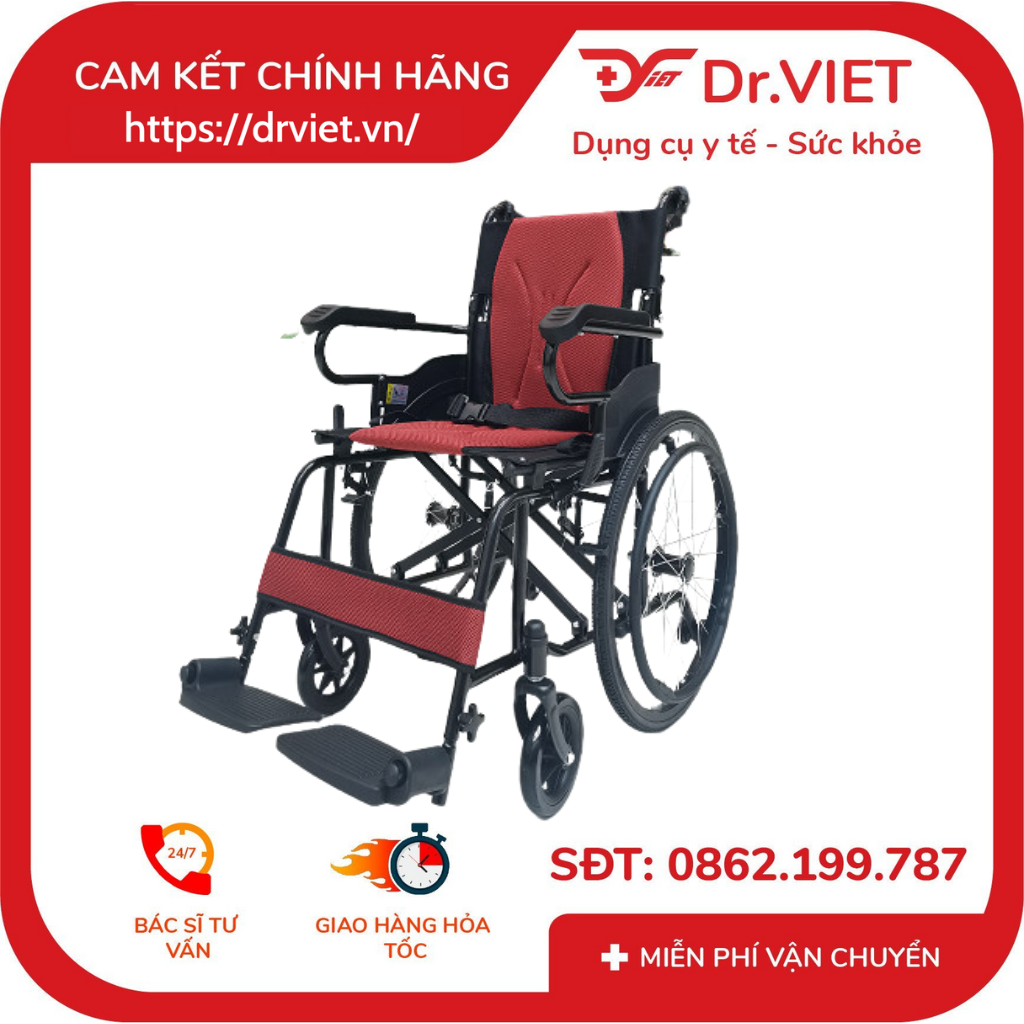 XE LĂN SẮT SƠN 2 CHỐNG LẬT Lucass X-980L [CHÍNH HÃNG] phù hợp cho người già, người khuyết tật