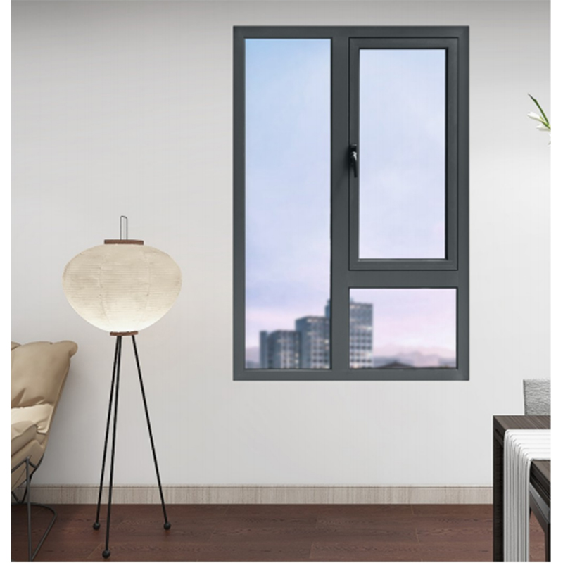 RUIGUAN Cầu gãy vương miện sắc nét 65 cửa sổ casement -1.8mm Cửa sổ ban công kín tùy chỉnh Cầu gãy Cửa sổ cách âm hợp kim nhôm