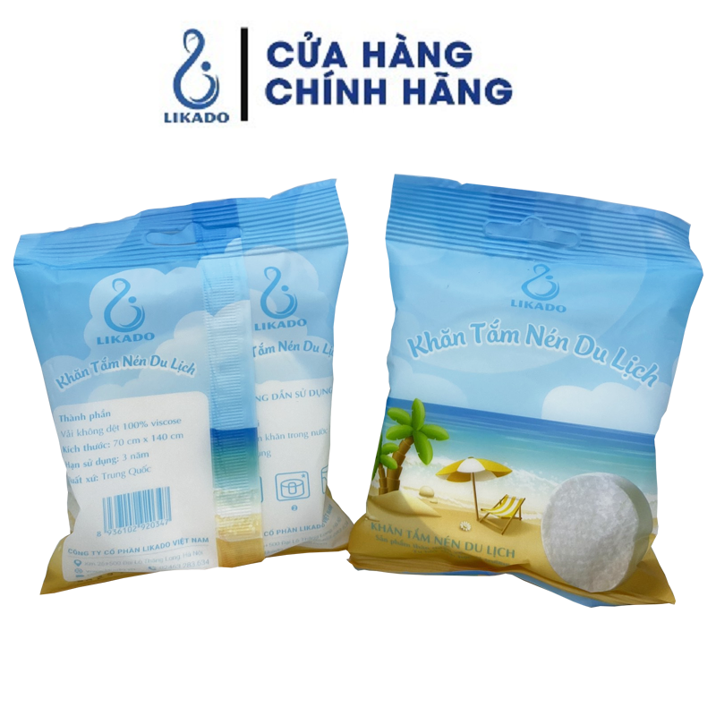 Khăn tắm nén du lịch likado kích thước