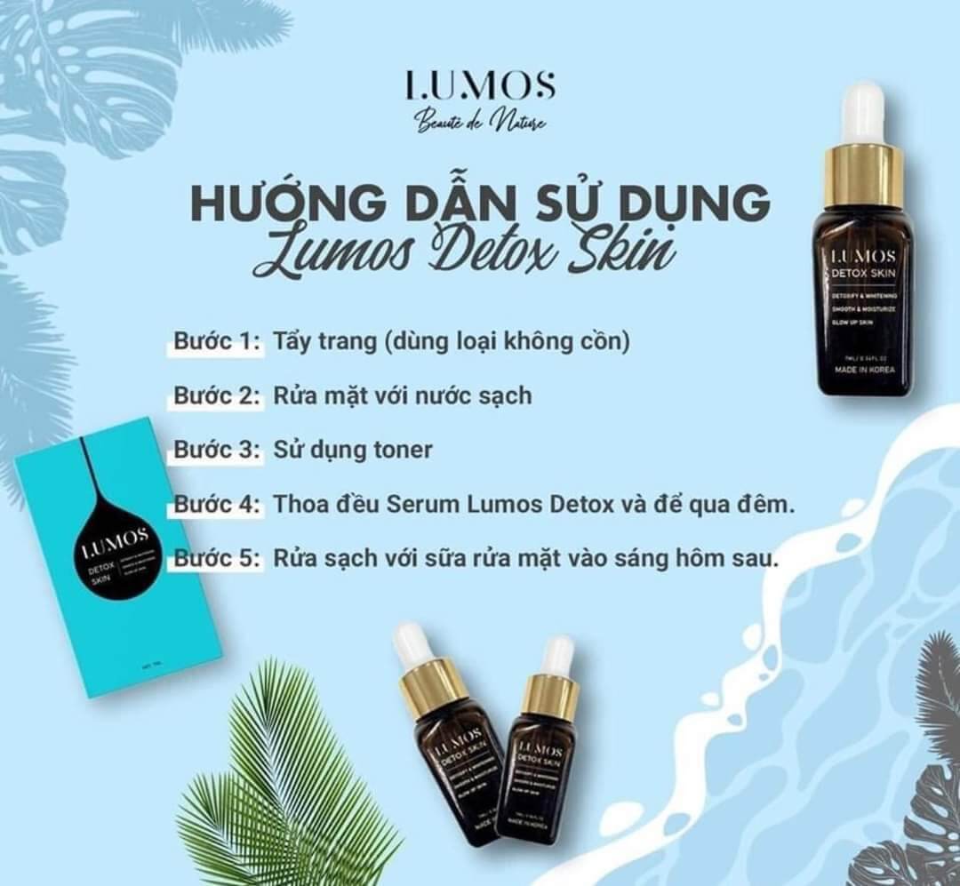 Serum Lumos Detox Skin Tái Tạo Thải Độc Dưỡng Da Trắng Sáng Căng Bóng (7ml)