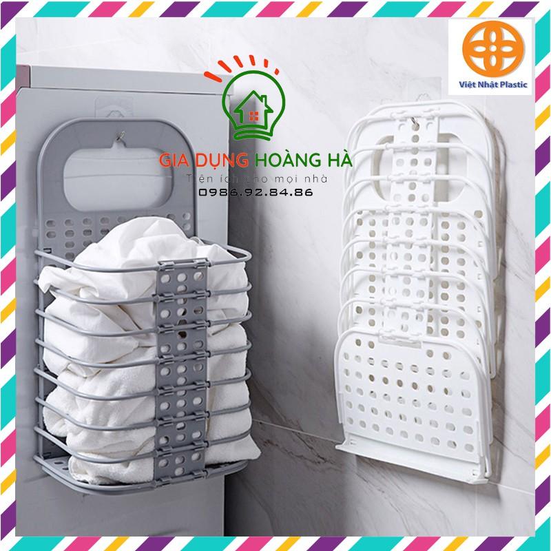 Giỏ đựng quần áo và đồ dùng thông minh treo tường có thể gấp gọn VIỆT NHẬT