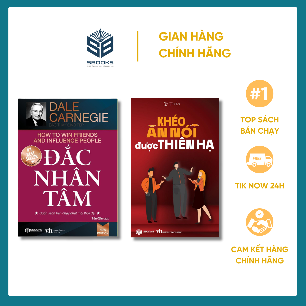 Sách Combo 2 Cuốn : Đắc Nhân Tâm + Khéo Ăn Nói Được Thiên Hạ - Sách CHÍNH HÃNG SBOOKS