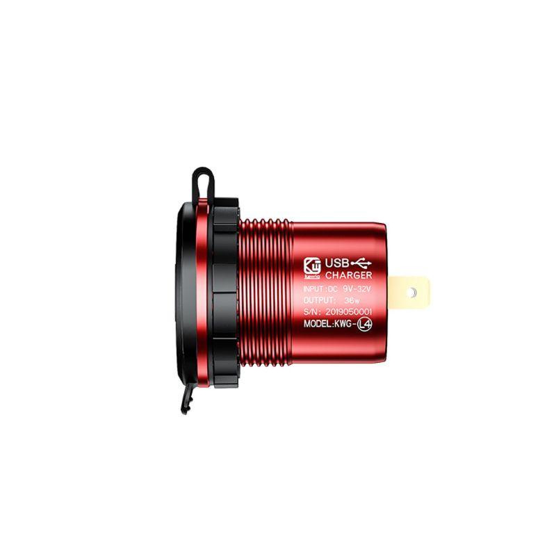 12V 24V 18W nhôm không thấm nước kép QC3.0 USB FAIN