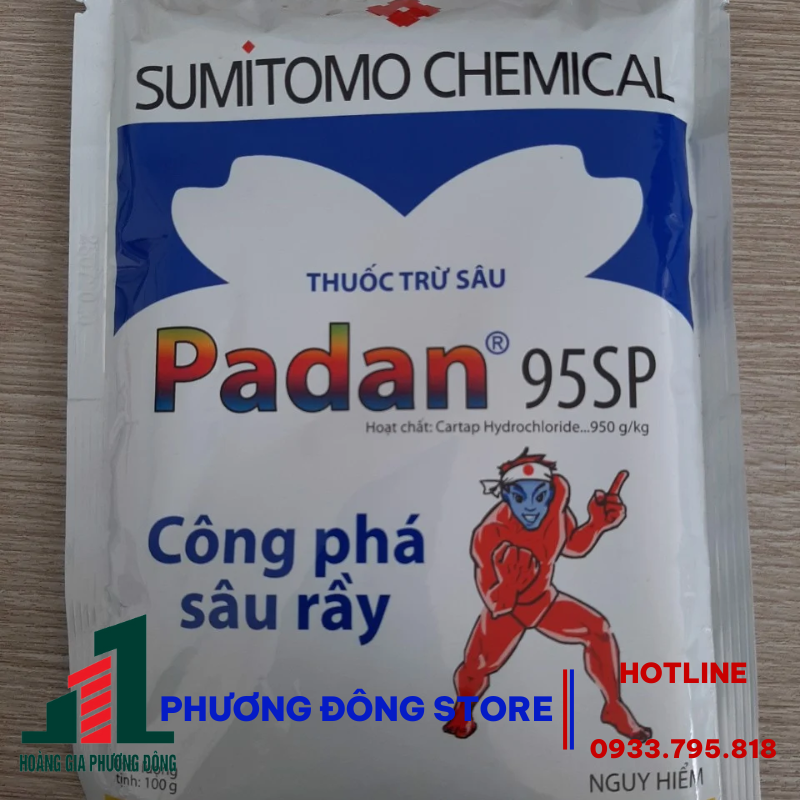 Thuốc trừ sâu rầy hại cây trồng Padan 95SP - gói 15g, gói 100g