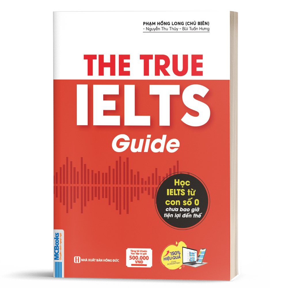 Sách - The True Ielts Guide - Cẩm nang hướng dẫn tự học IELTS chuẩn cho người mới bắt đầu - Tặng tài khoản học tập