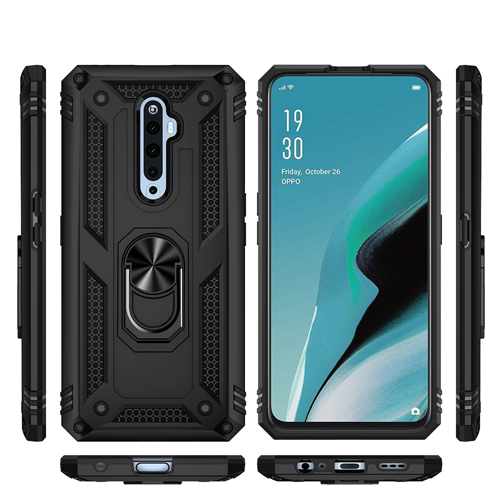 Ốp lưng cho Oppo Reno 2F/Reno2 F chống sốc 2 lớp kèm nhẫn iring làm giá đỡ