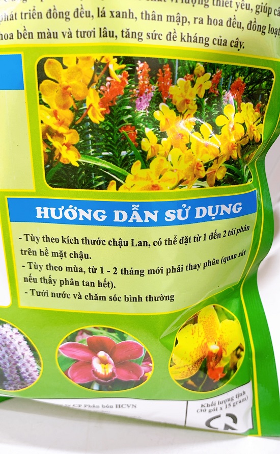 Phân Bón Tan Chậm Chuyên Dùng Hoa Lan  5-5-5 - 30 gói