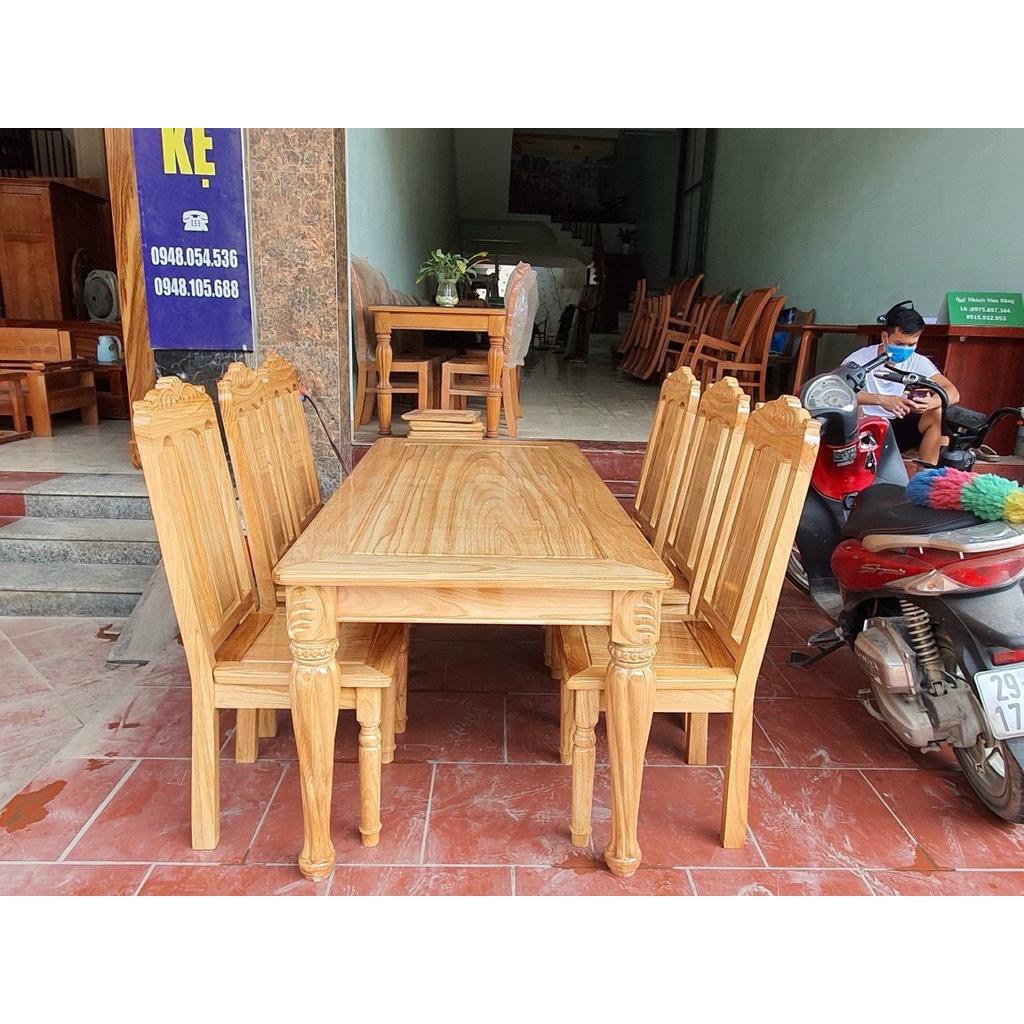 Bàn ăn gỗ gõ 6 ghế