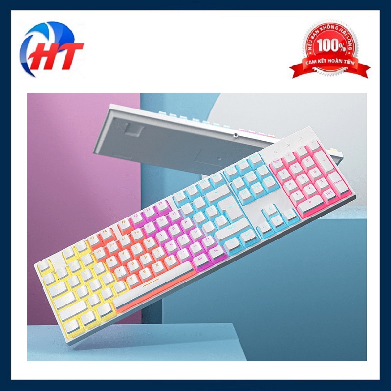 Bàn phím cơ Blue Switch ZIFRIEND KA102T với thiết kế full size 104 phím sử dụng keycap pudding xuyên led cực đẹp - HT - HÀNG CHÍNH HÃNG