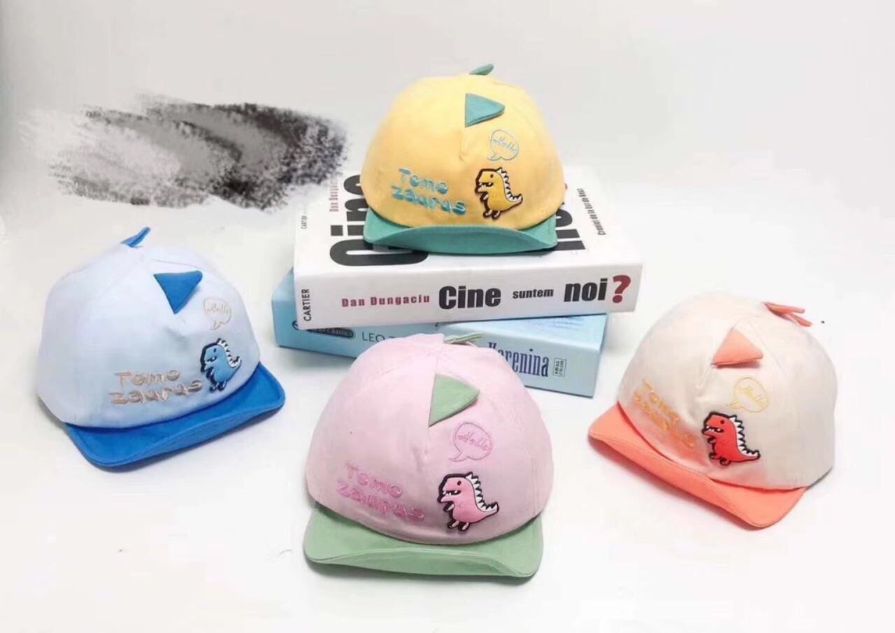 Mũ, nón lưỡi trai chú khủng long chất vải kaki cam kết đẹp