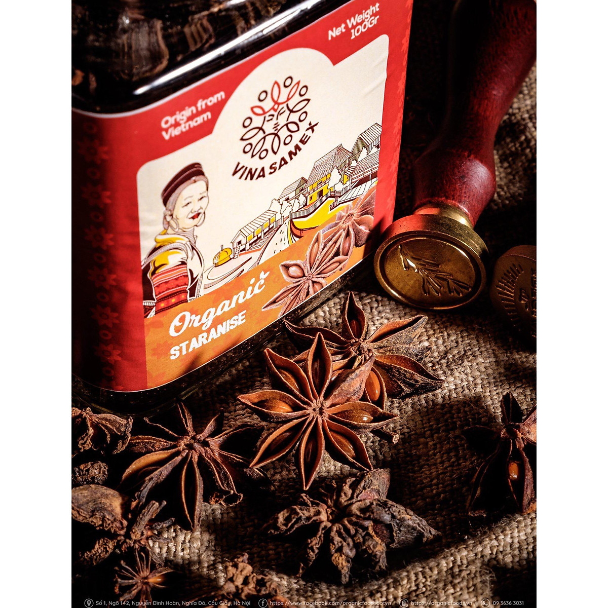 Date 04/24 Hoa hồi hữu cơ Vinasamex 20g - Star Anise Vinasamex 20g