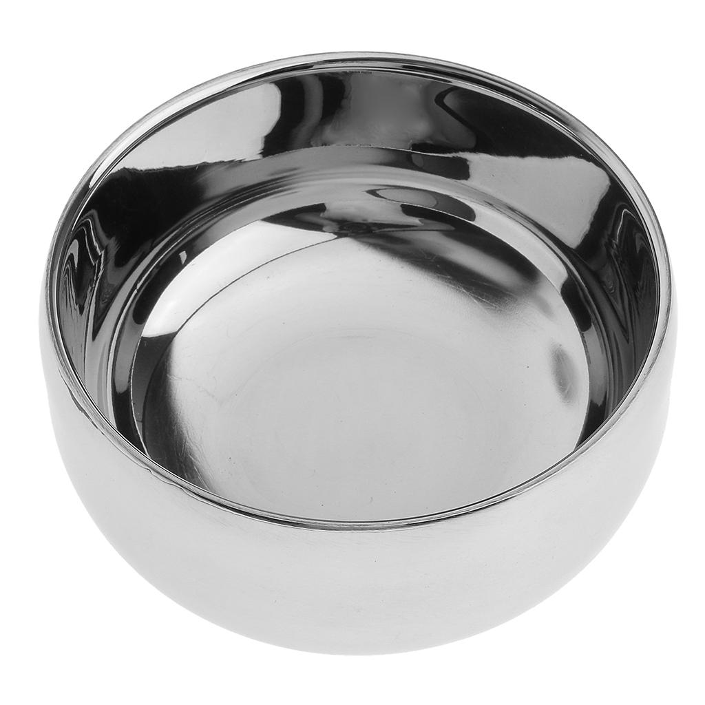 Dustproof Stainless Steel Men's Shaving Brush Mug Bowl Beard Shave Cup With Mirror Lid