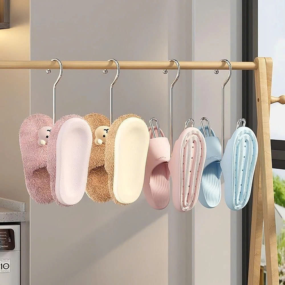 COMBO 2 Móc phơi giày dép, móc treo giày dép inox cứng cáp đa năng tiện lợi gọn gàng, tiết kiệm không gian