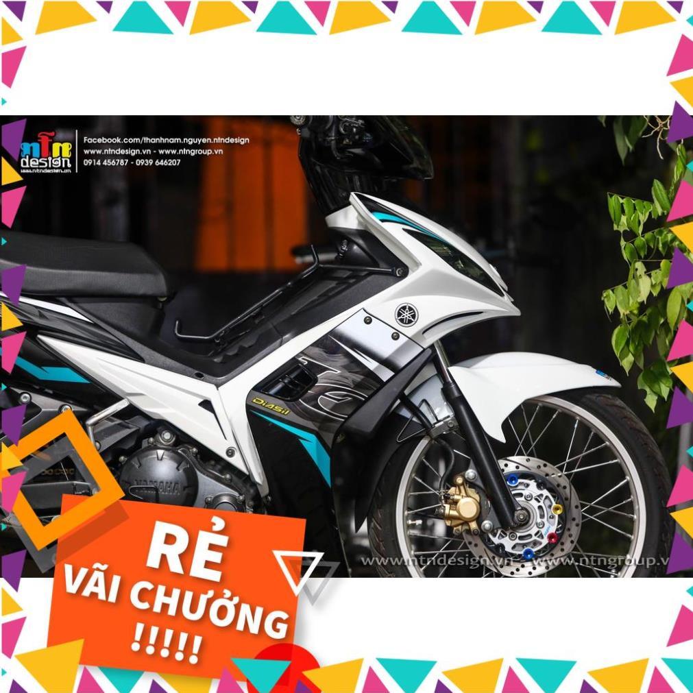 Tem Rời Exciter 2009 Mẫu Xanh Trắng Đen Chữ LC 135