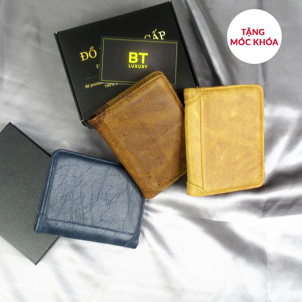 Ví da bò cao cấp - Kích thước chuẩn phù hợp giấy tờ cũ - Làm từ da bò 100% - Ví da BT Luxury