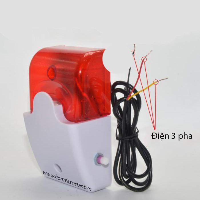 Đèn Báo Còi Hú Báo Động Mất Điện 3 Pha 380V MD03