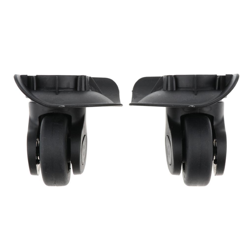1 Pair Swivel Luggage Wheels Replacement Casters for Suitcase Luggage Black