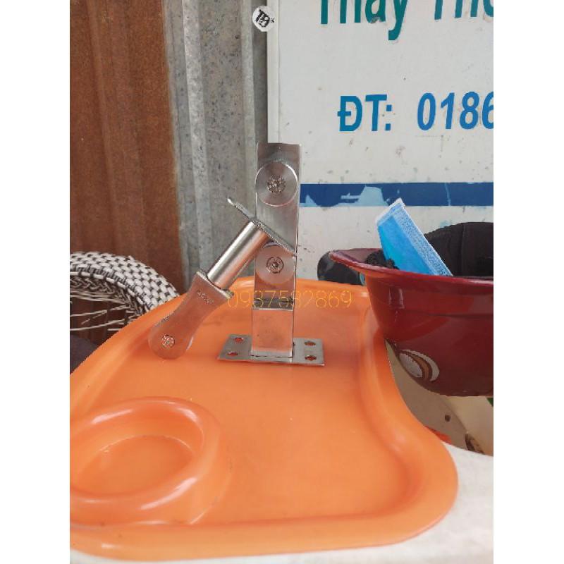 Trụ lan can cầu thang kính combo trên dưới