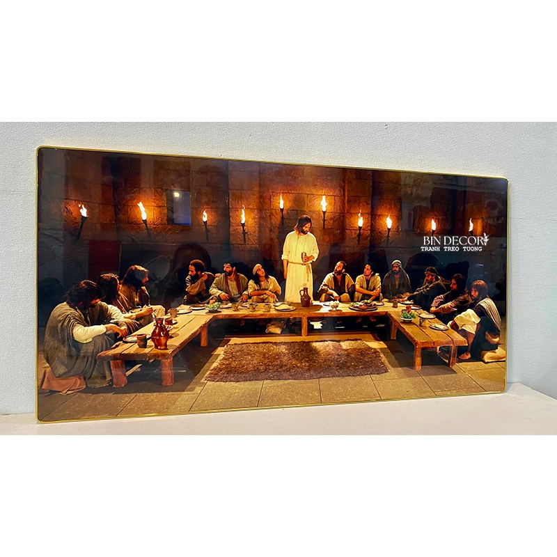 (ẢNH THẬT) Tranh treo tường tráng gương thiên chúa giáo bo viền kèm đinh treo