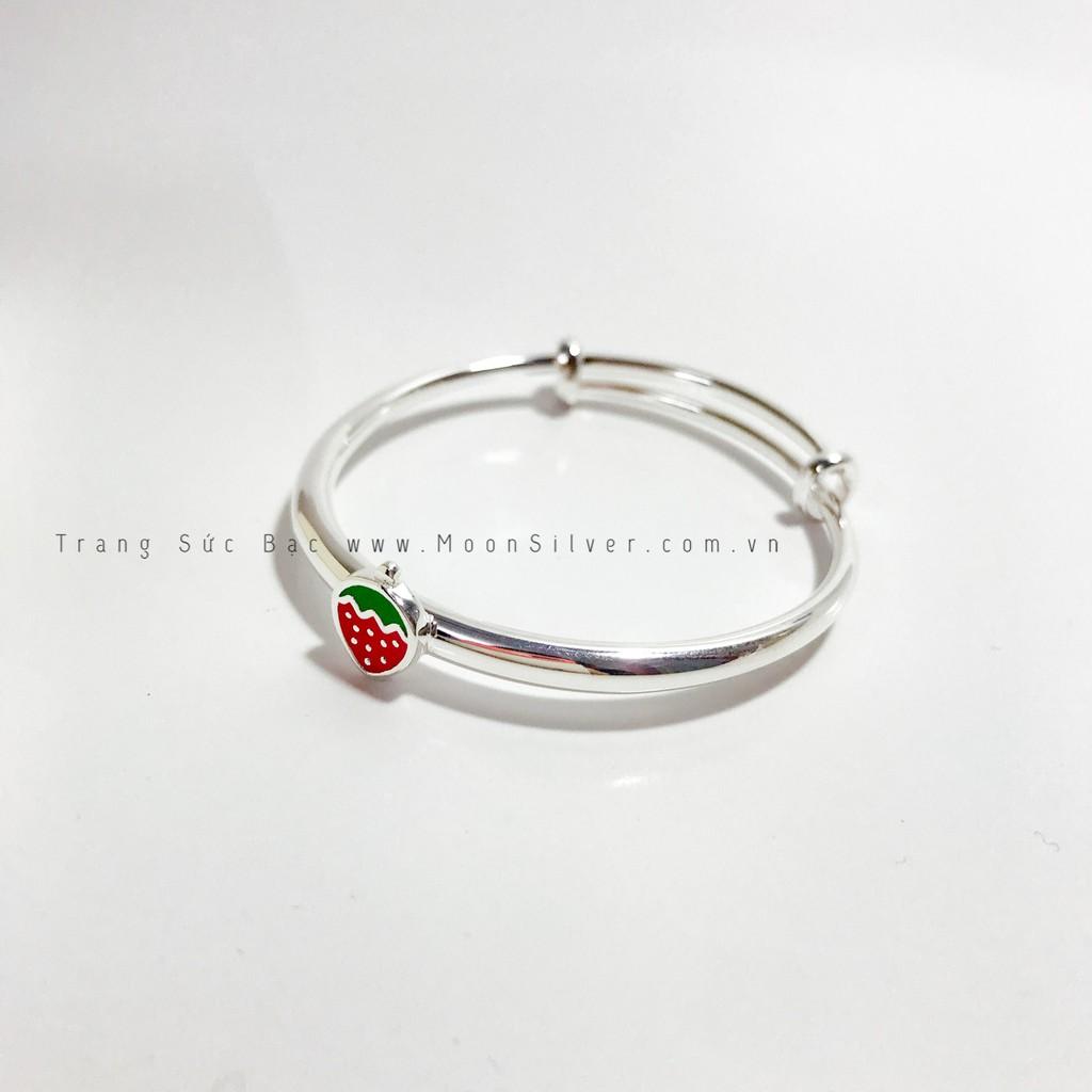 Vòng bạc trẻ em hình quả dâu tây