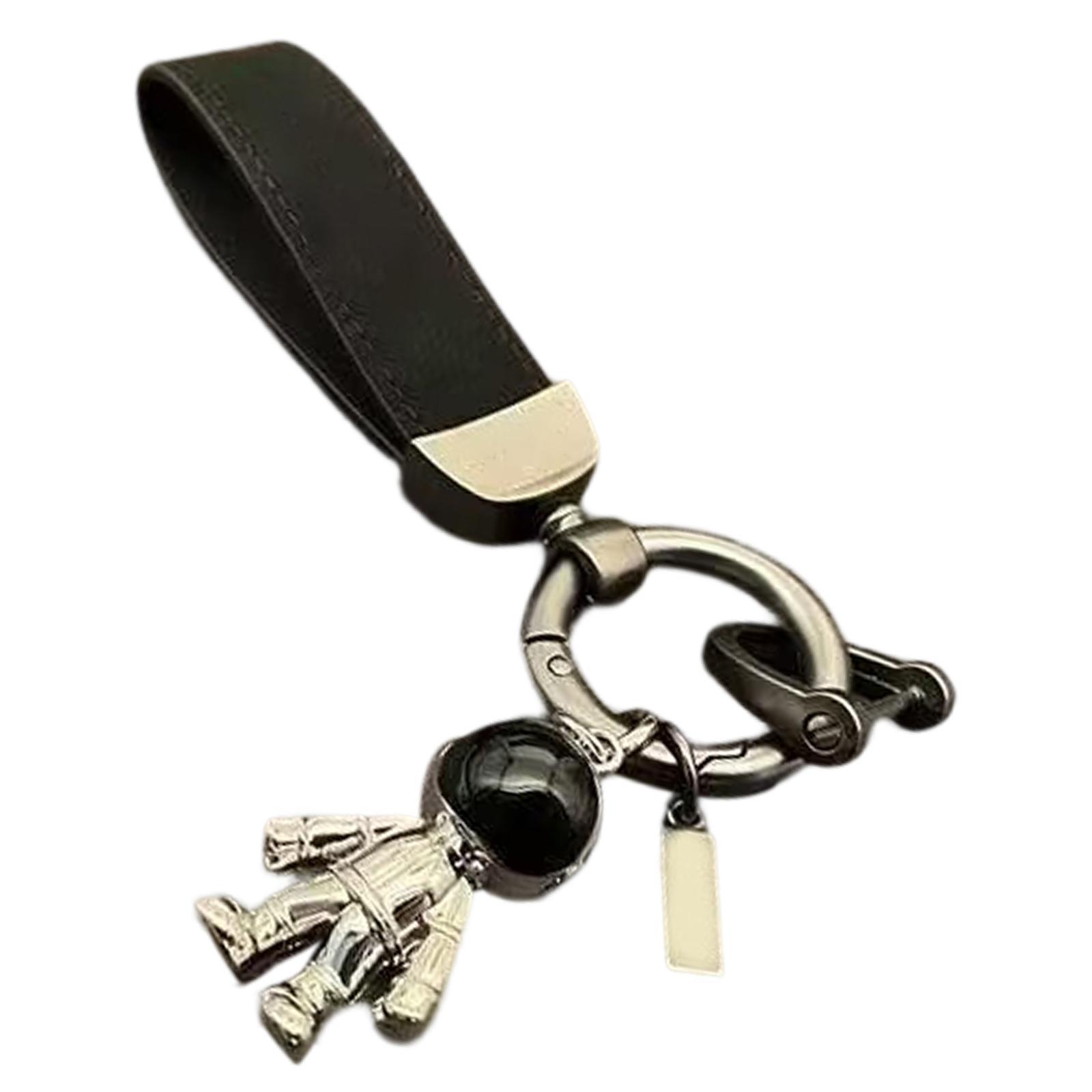 PU Leather Keychain Key Chain Holder Simple Fashion Gift Universal Wrist Strap Decor Zinc Alloy Wear Resistant Pendant for Backpack Men