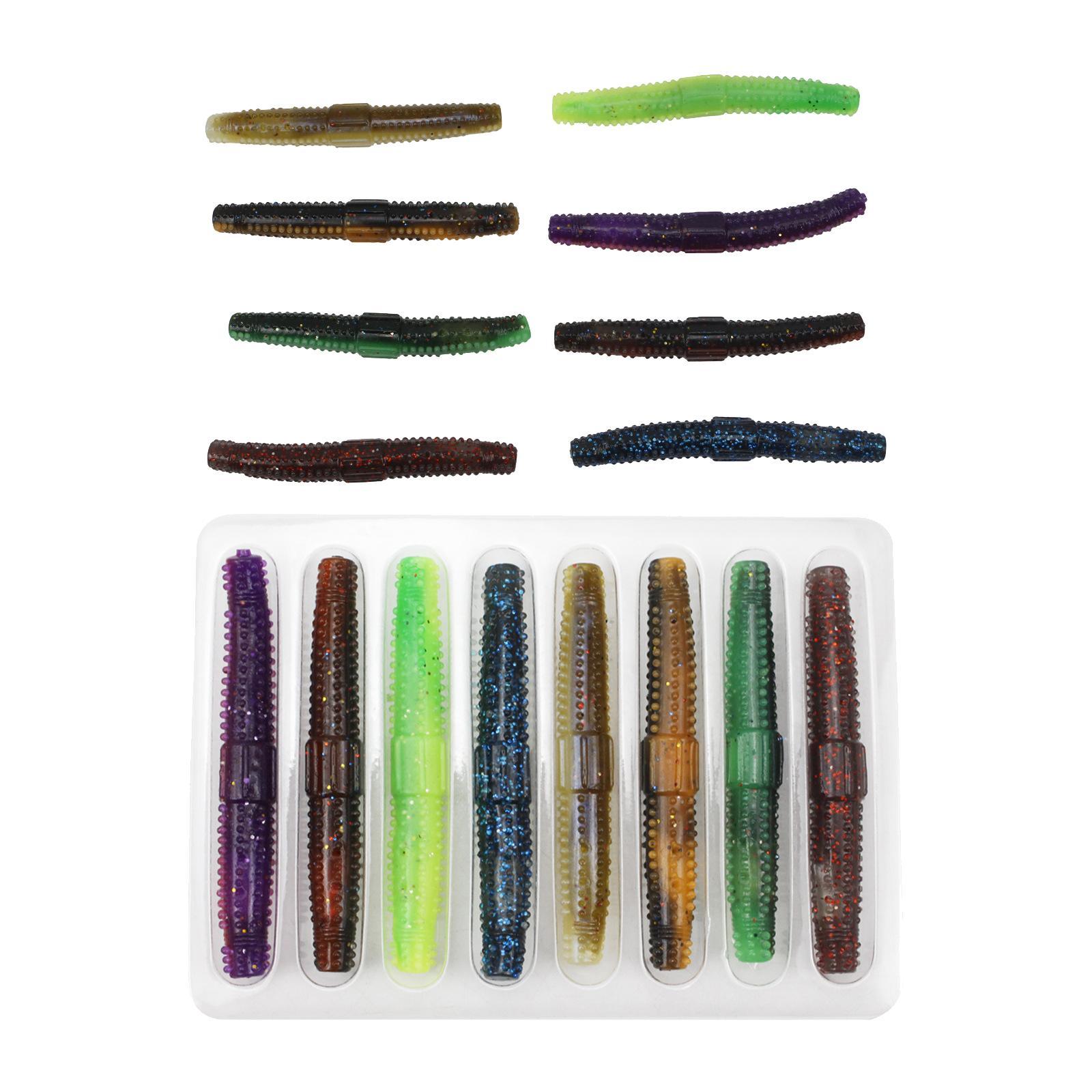 8x Fishing Worms Fishing Accessories Floating Easy to Use Fishing Soft Lures