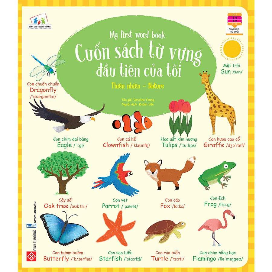 Hình ảnh Sách học tiếng Anh cho bé - Cuốn sách từ vựng đầu tiên của tôi My first word book cho bé 3 - 9 tuổi Song ngữ Anh - Việt