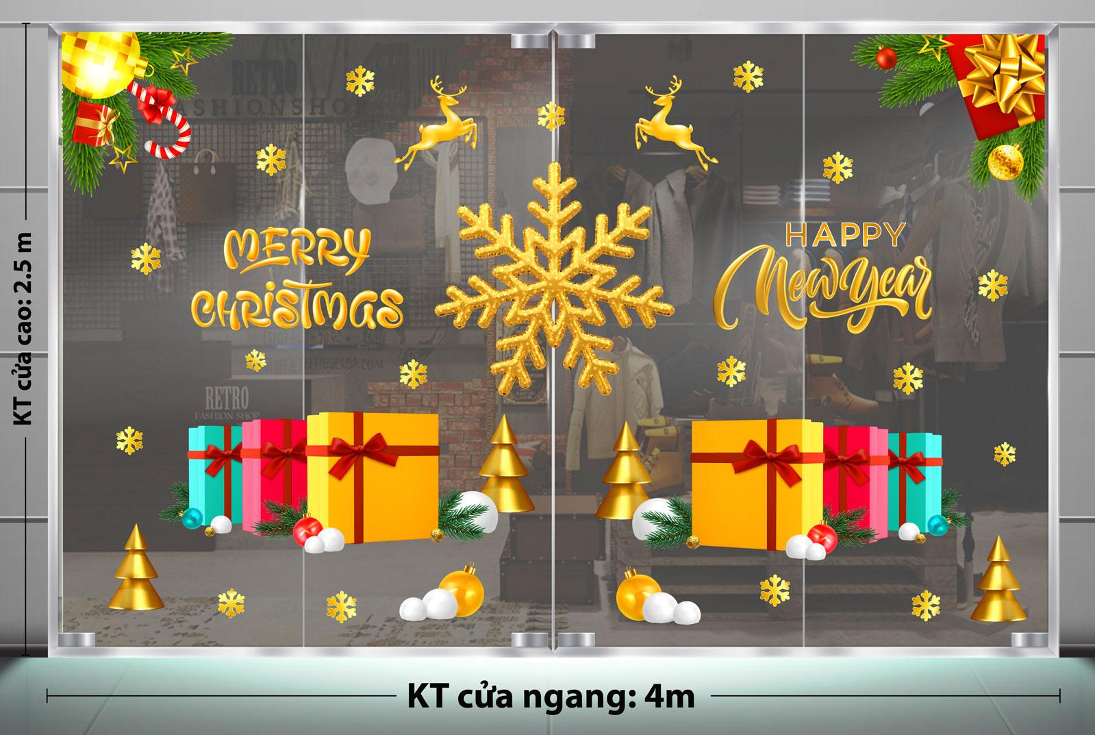 Decal trang trí NOEL 2024 combo số 124