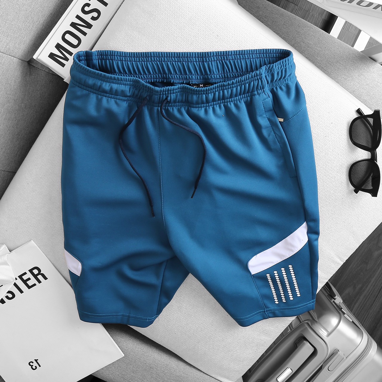 QUẦN SHORT THỂ THAO NAM, QUẦN TẬP GYM, CHẤT THUN THỂ THAO 4 CHIỀU - LZ FASHION - LZPS140