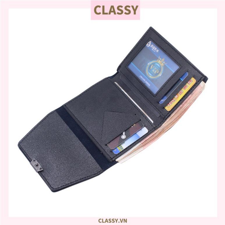 Ví nữ ngắn Classy  vật liệu da nhung, nhiều ngăn đựng thẻ, có nút nhấn T1311