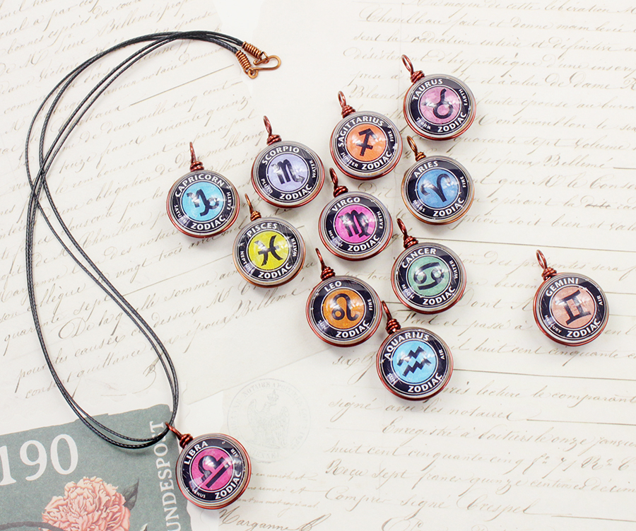 Dây chuyền 12 cung hoàng đạo Zodiac màu sắc tươi sáng 06647-DC002