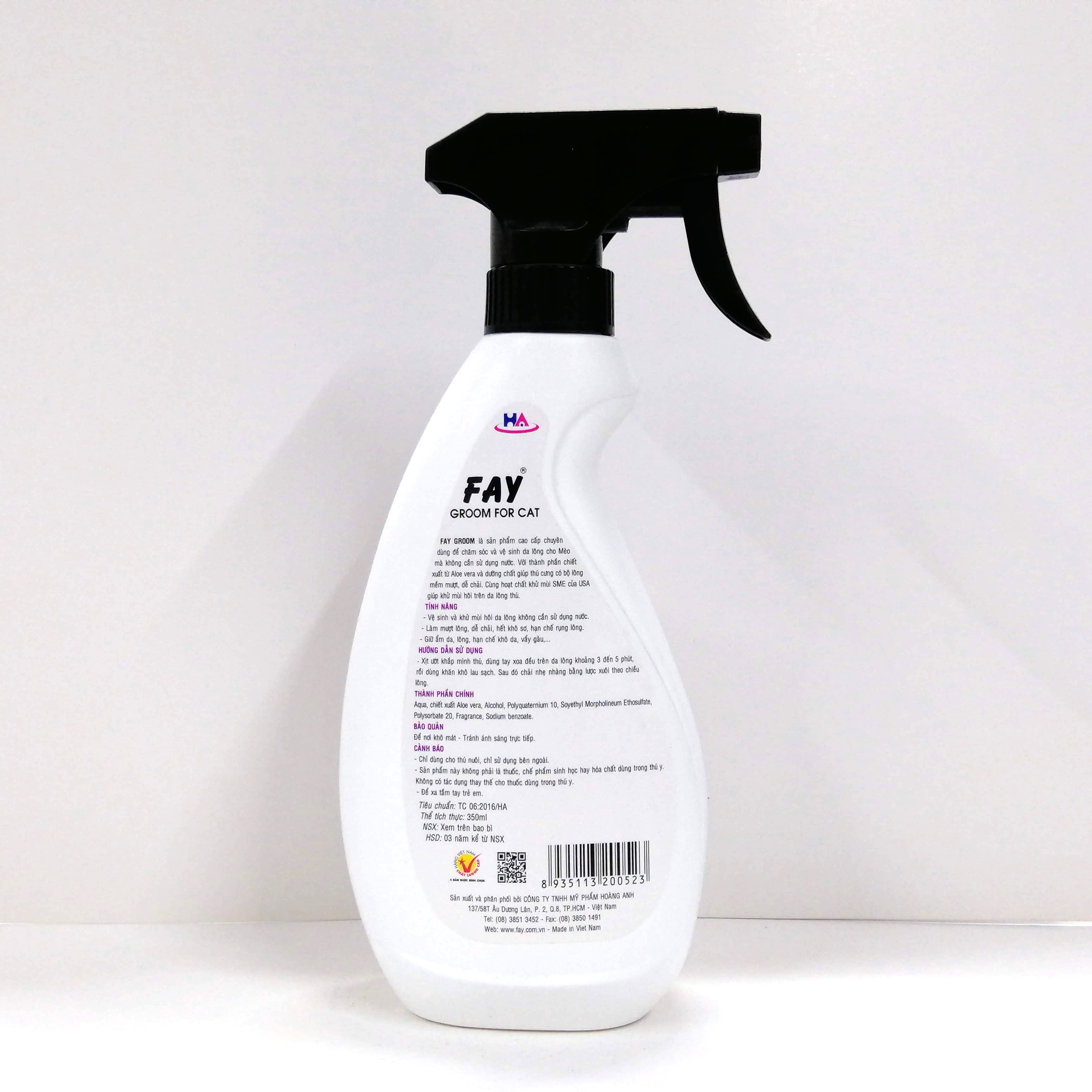 Khử Mùi Fay Groom For Cat 350ml