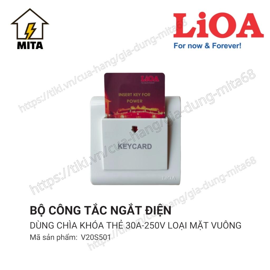 Bộ công tắc ngắt điện LiOA loại dùng chìa khóa thẻ 30A 250V