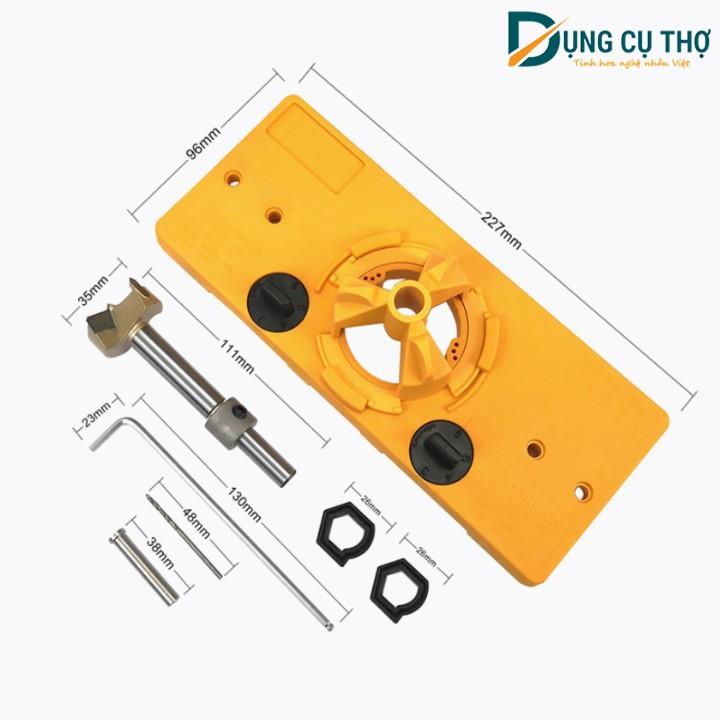 Cữ khoan bản lề bật