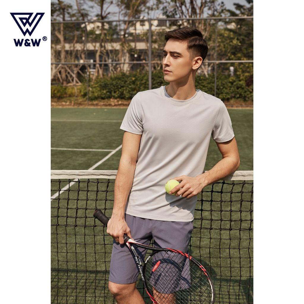 Áo Tshirt Nam Tay Ngắn W&amp;W Chất Vải Coolmax Cao Cấp, Thoáng Khí, Đanh Mịn Thoải Mái Trong Mọi Hoạt Động WTS56R