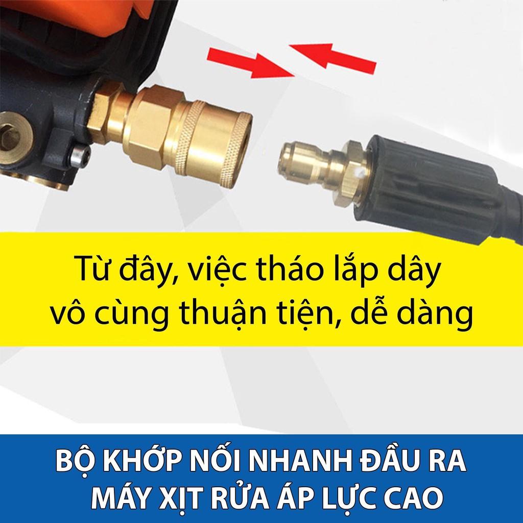 Khớp nối nhanh, Khớp nhanh máy rửa xe ren 22mm, Chống xoắn dây rửa xe (Ren bi 22mm)