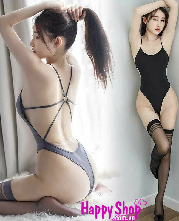 Áo ngủ bodysuit hở lưng kèm vớ sexy TK2818