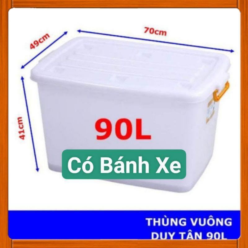 Thùng nhựa có bánh xe 90L