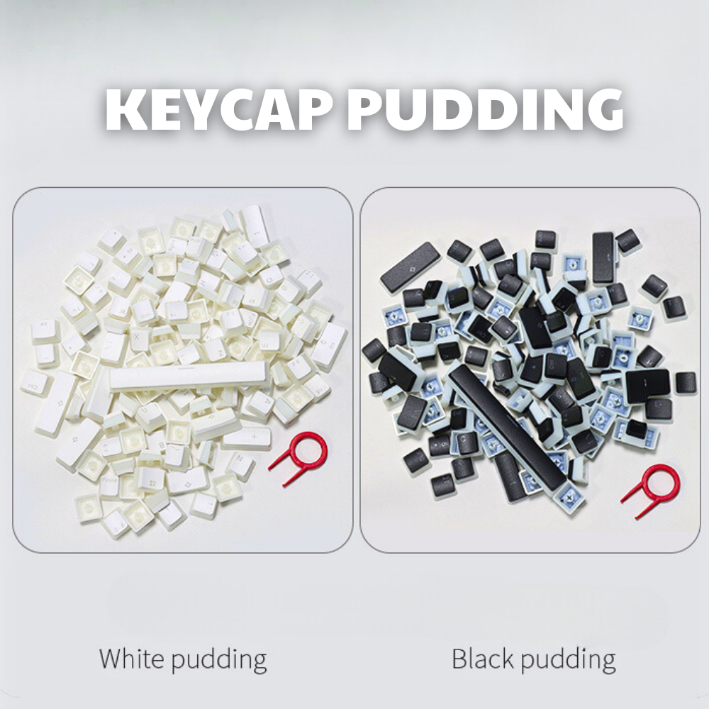 Phím Keycap Lẻ Xuyên Led Pudding Langtu Profile OE.M Chất Liệu PBT Đen Trắng Hàng Chính Hãng