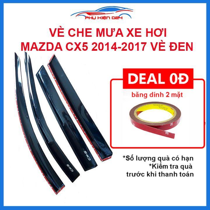 Vè mưa Mazda CX-5 2014-2015-2016-2017 vè đen che mưa bảo vệ trang trí xe