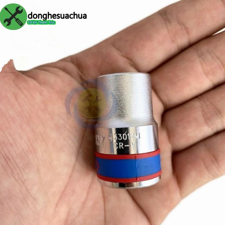 Tuýp 14mm 1/2 Kingtony 433014M 12 cạnh màu trắng dài 38mm