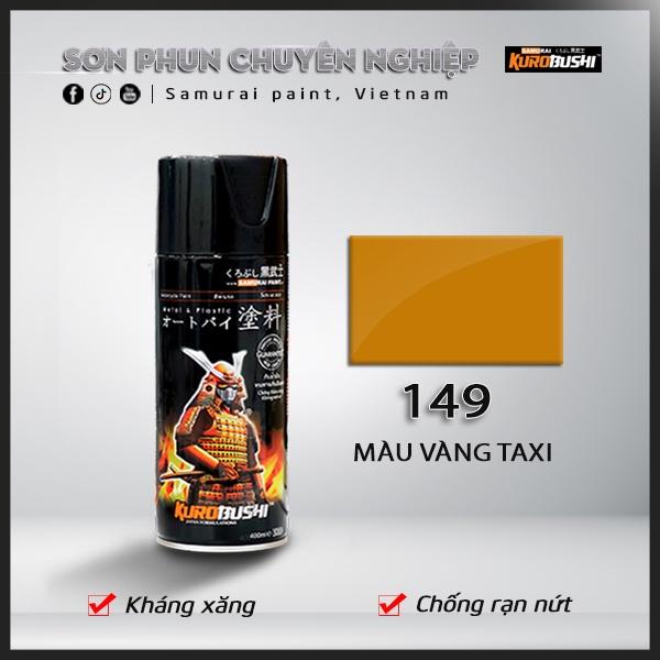 Sơn xịt Samurai Kurobushi - MÀU VÀNG TAXI 149 (400ml)