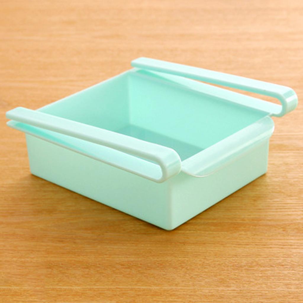 2x Fridge Table Space Saver Storage Box Food Organizer Rack Holder Pink