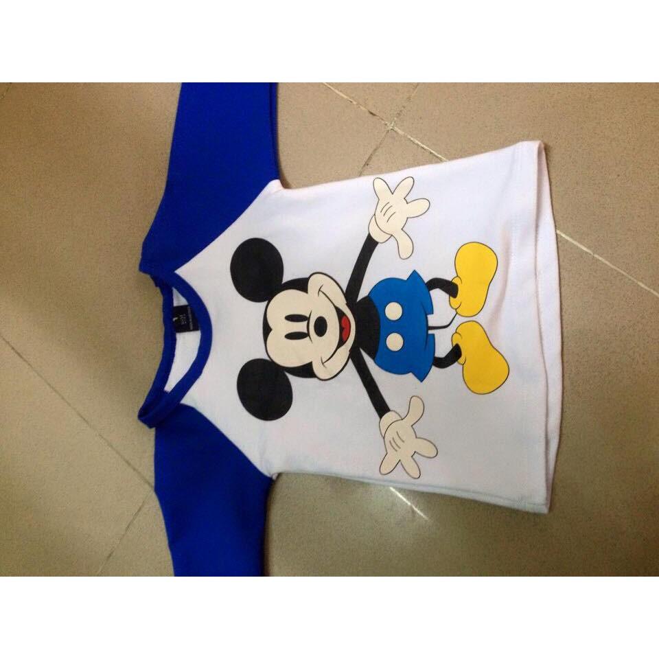 Áo bé trai nỉ da cá mickey GK cho bé 8-26kg