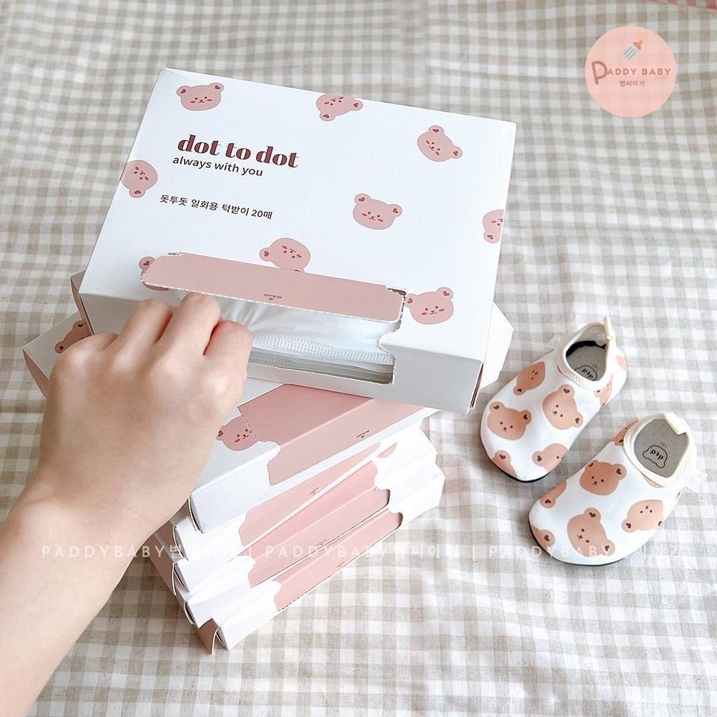 Set 20 Yếm giấy Dottodot Hàn Quốc cao cấp cho bé - Made in Korea